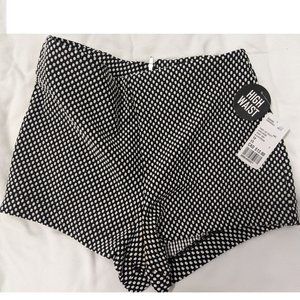 XS Black & White Poka Dot High Waist Short Shorts